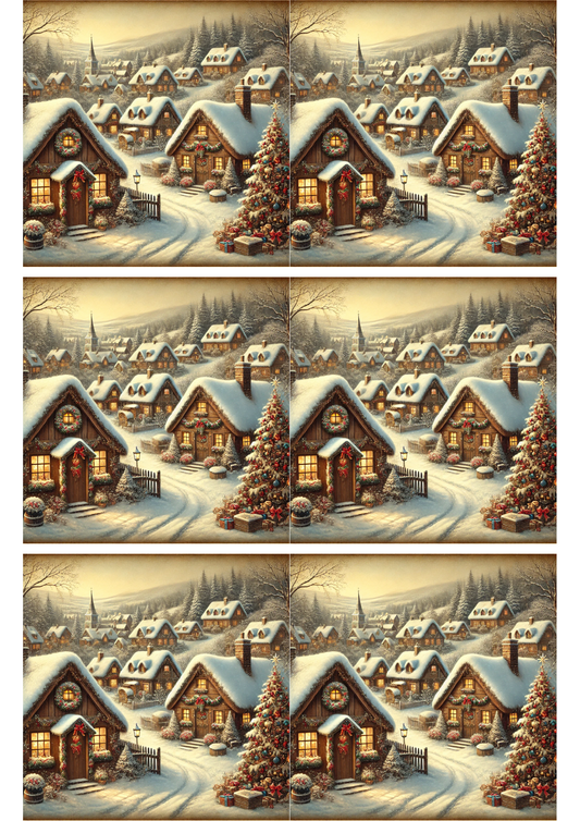 Sticker Sheet – Christmas Houses Collage Cat. No. 2507