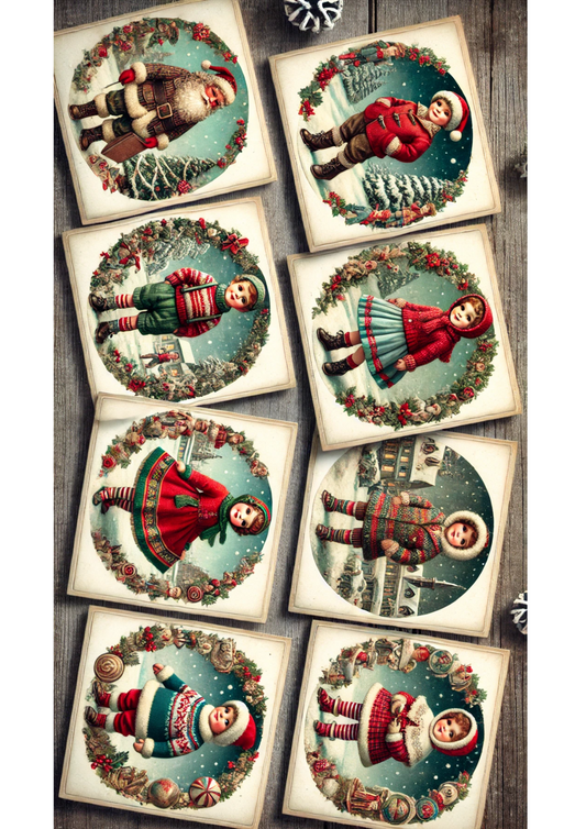 Sticker Sheet Christmas Ovals Full Cat. No. 1472