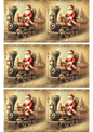 Stickerbogen – Weihnachtsmann, der Lokführer, Collage, Kat.-Nr. 2921
