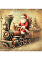 Wall Art Poster / Greeting Card / Sticker Sheet – Santa Claus the Train Driver Full Cat. No. 2922