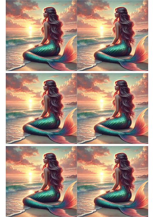Sticker Sheet – Mermaid in the Evening Collage Cat. No. 2521