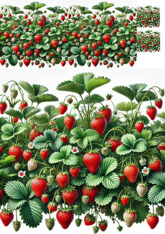 Sticker Sheet Strawberry Bushes Collage Cat. No. 1383