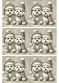 Stickerbogen – Zwei Malteser Shabby Chic Collage Kat. Nr. 2555