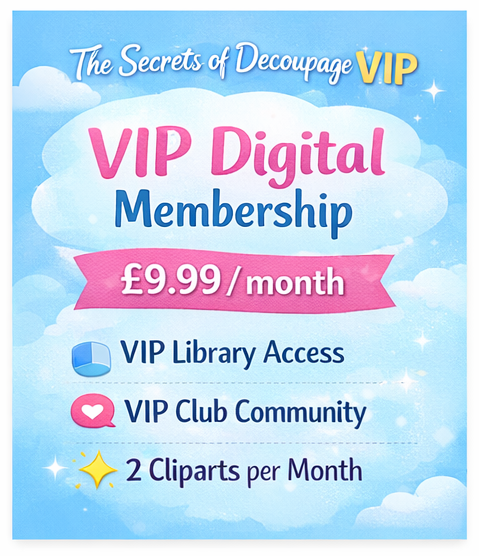 Sticker Sheet / Greeting Card – VIP Digital Membership - £9.99 / month (10% VIP discount) Cat. No. 9001