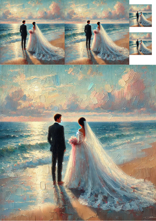 Sticker Sheet Bride and Groom 2 Collage Cat. No. 1389