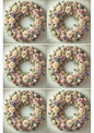 Wall Art Poster / Greeting Card / Sticker Sheet – Rose Wreath Shabby Chic Collage Cat. No. 2433