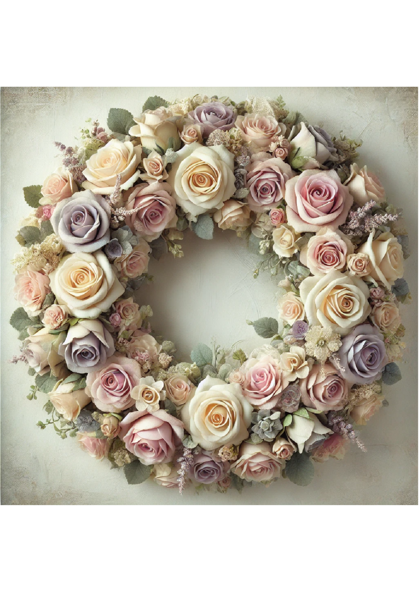 Sticker Sheet – Rose Wreath Shabby Chic Full Cat. No. 2434