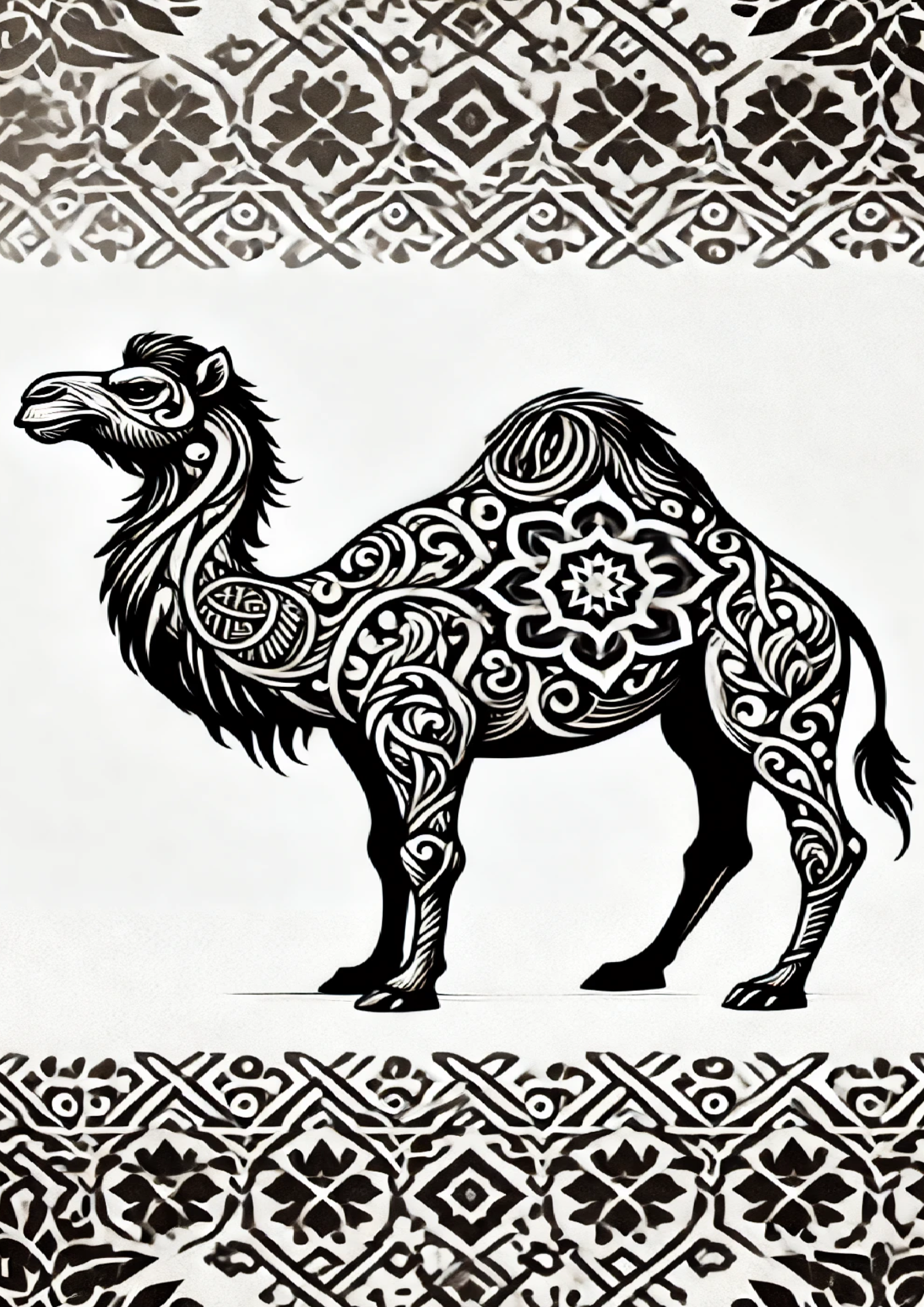 Sticker Sheet Camel In Gothic Style Full Cat. No. 1480