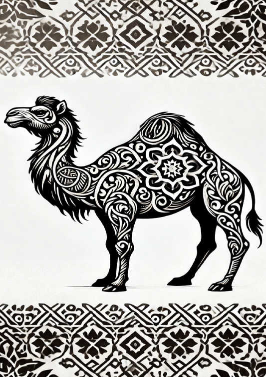 Sticker Sheet Camel In Gothic Style Full Cat. No. 1480