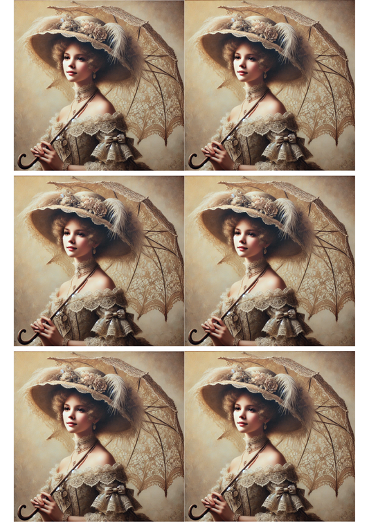 Sticker Sheet – Victorian Woman Collage Cat. No. 2655