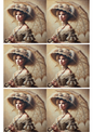 Wall Art Poster / Greeting Card / Sticker Sheet – Victorian Woman Collage Cat. No. 2655