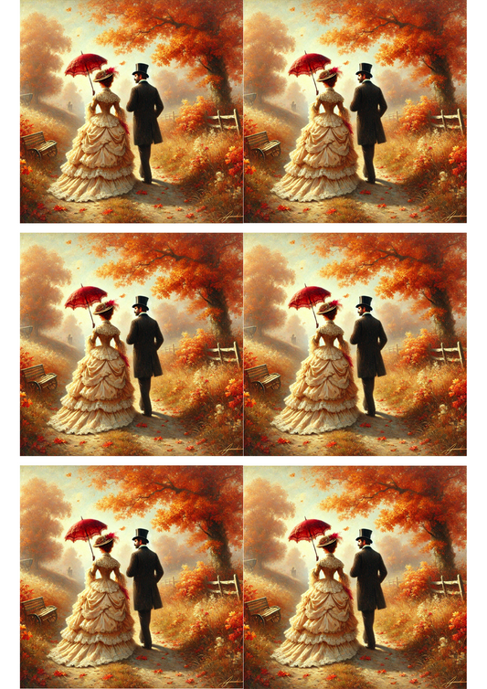 Sticker Sheet – Victorian Couple Collage Cat. No. 3181