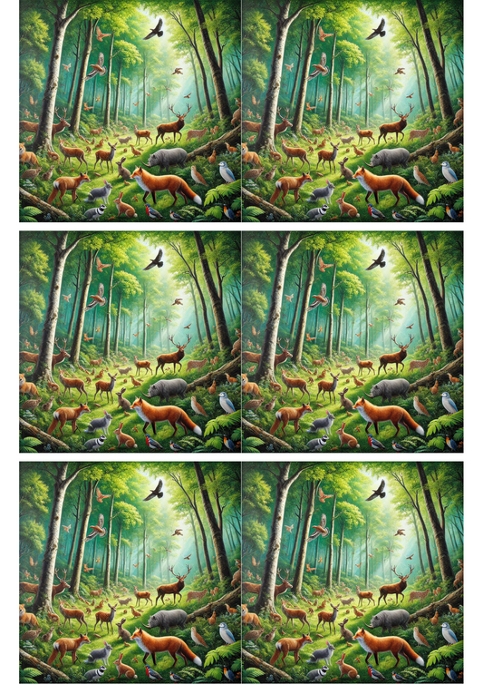 Sticker Sheet – Wild Animals Collage Cat. No. 2659