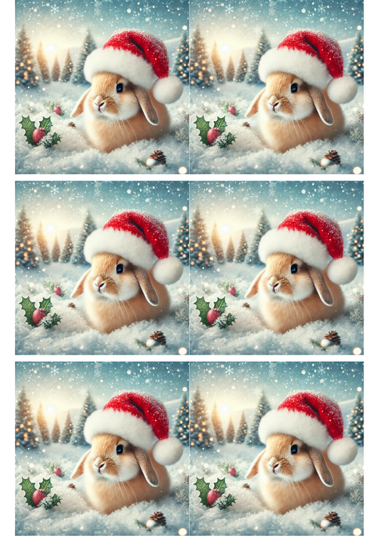 Sticker Sheet – Winter Rabbit Collage Cat. No. 2675