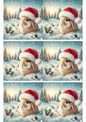 Wall Art Poster / Greeting Card / Sticker Sheet – Winter Rabbit Collage Cat. No. 2675