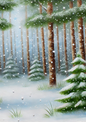 Wall Art Poster / Greeting Card / Sticker Sheet – Winter Landscape Full Cat. No. 2678