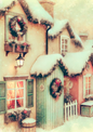 Stickerbogen – Winterdorf 2, vollständig, Kat.-Nr. 2782