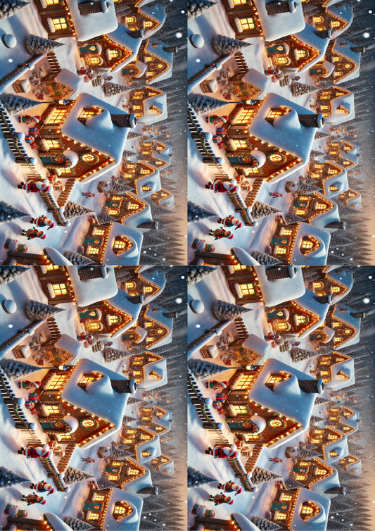 Sticker Sheet Santa's Village Collage Cat. No. 1592