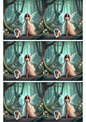 Wall Art Poster / Greeting Card / Sticker Sheet – Fairy and Dog Collage Cat. No. 2699