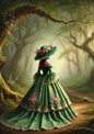 Wall Art Poster / Greeting Card / Sticker Sheet – Fairy In The Mysterious Forest Full Cat. No. 2702