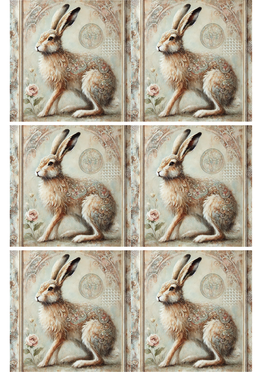 Sticker Sheet – Hare Shabby Chic Collage Cat. No. 2721