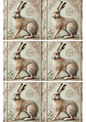 Wall Art Poster / Greeting Card / Sticker Sheet – Hare Shabby Chic Collage Cat. No. 2721