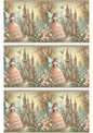 Wall Art Poster / Greeting Card / Sticker Sheet – Castle and Princess Shabby Chic Collage Cat. No. 2929