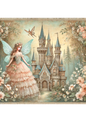 Wall Art Poster / Greeting Card / Sticker Sheet – Castle and Princess Shabby Chic Full Cat. No. 2930