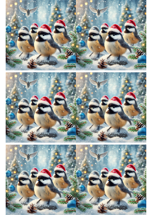 Sticker Sheet – Titmouse in Winter Collage Cat. No. 2737
