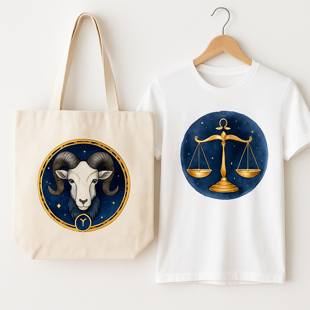 Watercolor Zodiac Signs Clipart Set: 48 PNG Designs with Transparent Background (Digital Download)